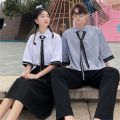 Korean Style School Uniform Junior and Senior High School Student Clothing Campus British Business Attire Summer Suit College Style ins Hong Kong Style Graduation Photo. 