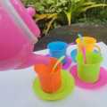 Pretend Play Tea Party Set / Toy Tea Cup Set Kids Kitchen pots. 