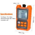 Portable Mini Fiber Optical Power Meter 8 Wavelengths with LED Light Network Cable Tester FTTH Fiber Optic Cable Tester. 