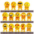 Smiling face Emoji Spring Doll Toy for Car Dashboard Decoration. 