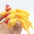 【New Arrivals】6 PCS Creative Ejection Chicken Toy Light Rubber Finger Prank Flying Toy Squeeze Children Doll Toys for Boy Girl Birthday Gift. 