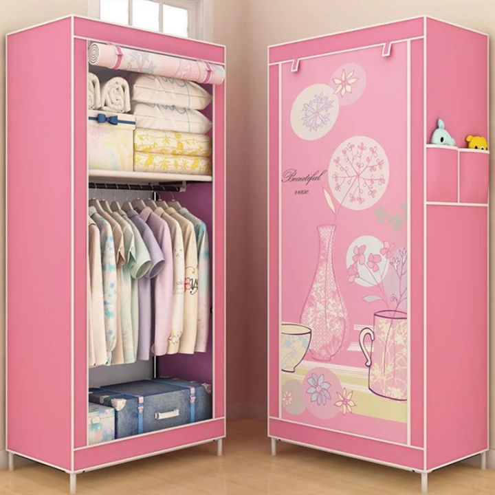 Non-woven Cloth Wardrobe Folding Portable Clothing Storage Cabinet Dustproof Cloth Closet Simple Bedroom Multipurpose 150*70*45