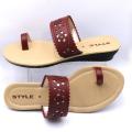 Ladies New Style Casual Sandals | Women's Maroon Color Slippers | Imandi Enterprises. 