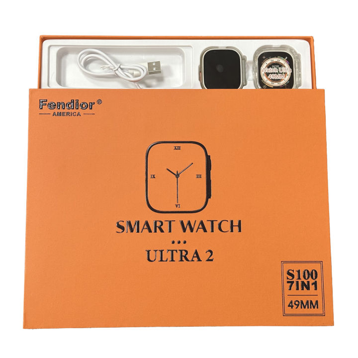 New 100 Ultra Smart Watch 7 in 1 Ultra 2 Men's and Women's Sports ...