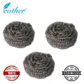 3 Pcs - Stainless Steel Scourer -  Steel Wool, Rust Free,  Ideal for cleaning Kitchen, tiles, BBQ, Glass. 