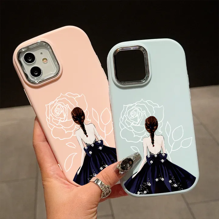 UCUC%20for%20Realme%20C11%202021%20C20%20C20A%20Back%20Cover%20Evening%20Dress%20Girl%20Luxury%20Plating%20Lens%20Soft%20Candy%20Phone%20Case%20-%20Image%206