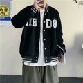 Jacket Trendy Spring and Summer Men's and Women's Hong Kong Style Top Coat Loose Baseball Uniform Teenagers All-Matching Men's Korean Style Handsome. 