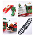 Christmas Train Electric Toys Christmas Tree Decoration Train Track Frame Railway Car with Sound&Light Rail Car Christmas Gifts. 
