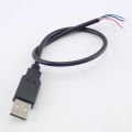 0.3/1/2M DIY USB A Male 4 Pin Wire Data Cable Connector extension Cord Power Supply Adapter for USB fan Devices E4. 