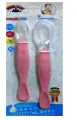 Spoon (2pcs) (JR-8006)  Spoon 2pcs Set Silicone spoon soft and flexible spoon baby spoon set baby silicone spoon |Blackkito|. 
