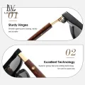 LouisWill Sunglasses Unisex Fashion Sunglasses UV400 Sun Protection Sunglasses Anti Glare Sunglasses HD Lens Eyes Protection Eyewear Wood Grain Sun Glasses. 