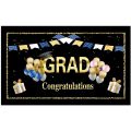 Graduation Party Backdrop Banner Extra Large 71x43.3 Inch. 