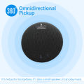 Portable b-t Conference Microphone Speakerphone Built-in Speaker 360° Omnidirectional Mic with Mute Function Volume Adjustment for PC Computer Laptop Mobile Phone Home Office Video Meeting rec-ording Chatting Gaming Online Class. 