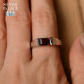 Garnet Silver Ring for Men / 100% Silver & Natural Stones. 