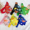 Cute Dinosaur Horn Children Chest Bags Boys Girls Travel Crossbody Bag Adjustable Harness Cartoon Animals Print Kids Backpacks. 