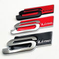 3D Big Metal Black Sline Logo S Line Emblem Car Badge For Audi A1 A3 A4 A5 A6 Q2 Q5 Q7 Q3 S3 S4 S6 TT S Line Sticker Accrssorie. 