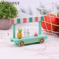 Dollhouse Ice Cream Cart Mini Ice Cream Van Wooden Toy Role Play Dollhouse Trolley Cart for Boys Girls Pretend Play 3 Dollhouse Accessories. 
