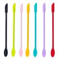 Mini Silicone Spatula Spoon Spatula Cosmetics Digging Spoon Double-Headed Small Sharp Scraper Butter Jam Kitchen Accessories. 