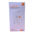 Xiaomi 67W 3Pin USB To Type C Charger, Xiaomi Mi Charger 67W Type C Original Turbo Charge Fast Charging Charger Adepter 67W, Mi 67W PD Charger with Type C Cable, XIAOMI XIAOMIGaN Power Adapter 67W PD Type C. 