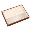 Portable Small Size Wood Grain Jewelry Tray Walnut Wood Large Capacity Jewelry Storage Drawer Stackable Simple Design Wooden Jewelry Box Jewelry Packaging. 