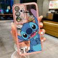 Samsung Galaxy M55 M15 5G Happy Stitch Soft Phone Case Smile Monster Clear Candy Silicon Case Camera Protector Cover. 