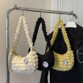 Pleated Cloud Bubble Shoulder Bag Tote Bag Solid Color Plaid Large Capacity Crossbody Bag Travel. 
