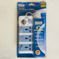 3 Way Euro England High Grade Power Extension Cord Adapter Multi Functional Convertor 5 Socket and 5 Meters Wire (Euro England). 