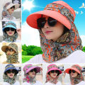 Women Foldable Anti-UV  Sun Hat Face Protection Hats Wide Big Brim Summer. 