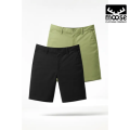 Moose Premium Shorts For Men – Solid Cotton Spandex Casual Chino Shorts. 