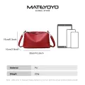 MATEYOYO Women's Bag Fashion Shoulder Bag Cross-body Bag Messenger Bag Dual Zipper Design Large Capacity Adjustable Shoulder Straps Elegant Bag For Traveling Shopping Outdoor. 