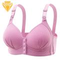 Comfortable Nylon Bra Comfortable Plus Size Bra with Front Button Closure Adjustable Straps No Wire Support Soft Elastic Material Perfect for Southeast Asian Women Breathable Bra. 