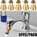 1/2/5PCS Universal Tap Kitchen Adapters Brass Faucet Tap Connector Mixer Hose Adaptor Basin Fitting Garden Tools. 