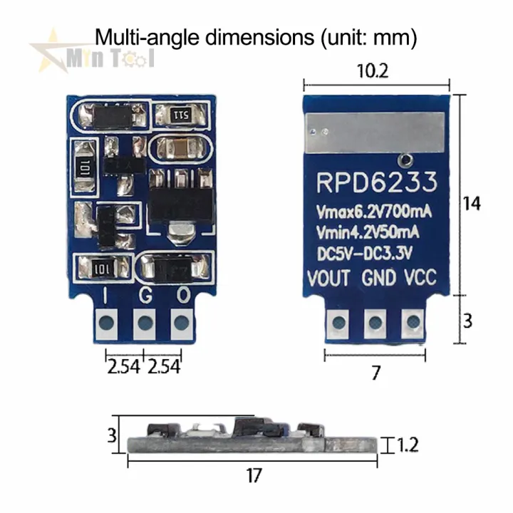 Dc-Dc 5v To 3.3v Dc Stabilized Voltage Power Module Overvoltage Circuit ...