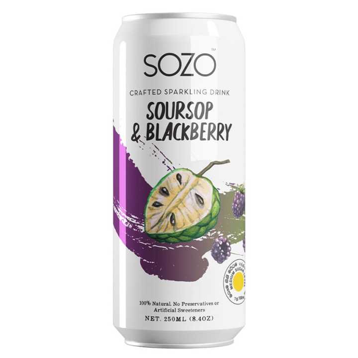 Sozo Blackberry Soursop Soda 250ml Can