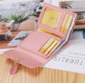 Yfashion Women Short Wallet 3-folds PU Leather Horizontal Square Purse ID Bank Card Money Holder. 