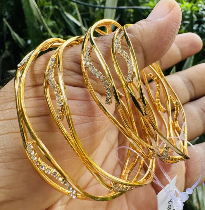 Hight%20Quality%20Fashion%20Gold%20Plated%20bangal%20ESH%20Lover%20waves%20shape%20bangel%20Stylish%20two%20Bangle%20With%20Stone%20For%20Women%20gift%20items%20for%20girls%20-%20Image%204