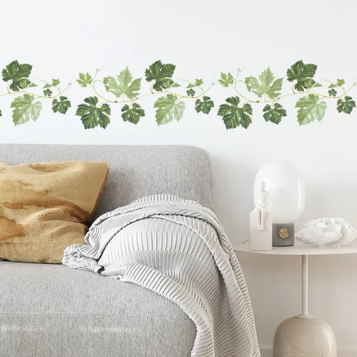 Green%20Leaf%20Vine%20Baseboard%20Wall%20Stickers%20Bedroom%20Living%20Room%20Corner%20Decoration%20Art%20Mural%20Home%20Decor%20-%20Image%206