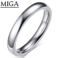 4MM fashion simple ring men's Japanese and Korean fashion accessories. 