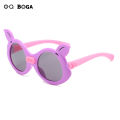 OQ BOGA 6 Styles Fashion Anti UV Cartoon Cute Pig Ear Frame Kids Sunglasses Children Outdoor Eye Protection Multicolor Plastic Full Rim Sun Glasses. 