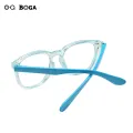OQ BOGA 4 Colors Fashion Unisex Radiation Protection Anti Blue Light Plastic Oval Frame Computer Glasses Boys Girls Eye Protection Full Rim Eyewear. 