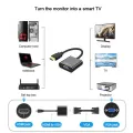 1080P HDMI to VGA Converter For Xbox Ps3 Ps4 PC TV LEDs Etc With Sound Port with Audio 3.5 Aux HDMI to VGA Adapter. 
