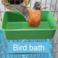 Small Plastic Bird Bath Tub Parrot Shower Bathtub Bird Food Bowl for Feeders. 