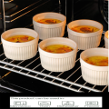 Baking Cup 6 pcs Set / Ceramic Baking Cups / Ramekin Bowls Set White 7.5* 4cm. 