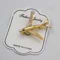 2024 New Sparkling Zircon Airplane Aircraft Brooch Men Suit Brooch Pin Gifts High Quality Women Pins Brooches Man Jewelry. 