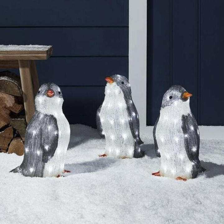 Light Up Penguin Christmas Penguin Decoration Christmas Figurine Christmas Led Penguin Light Up Decoration Indoor &Amp; Outdoor Decoration