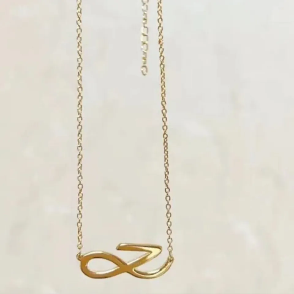 Kpop Idol BTS Jung Kook Golden Logo Necklace Bracelet Korean