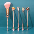 5PSC Demon Slayer Kimetsu no Yaiba Hashibira Inosuke Kamado Tanjirou Cosplay Prop Cosmetic Brush Women Girls Makeup Brushes Tool. 