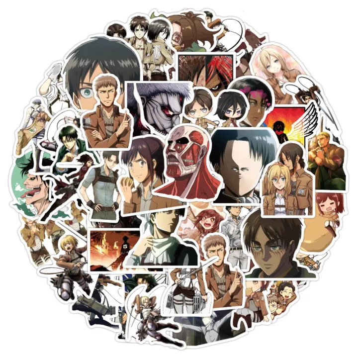 20/40/60Pcs Attack on Titan stickers Cartoon Anime Stickers for laptop luggage