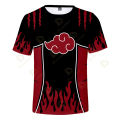 Naruto Uchiha clan T shirt men anime T shirts new summer short sleeve o-neck cotton Uchiha Sasuke T-shirt tops. 