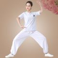 New Pure Cotton Tai Ji Suit Long-Sleeve Suit Martial Arts Performance Wear Tai Chi Exercise Clothing Men's and Women's Same Workout Clothes Summer. 